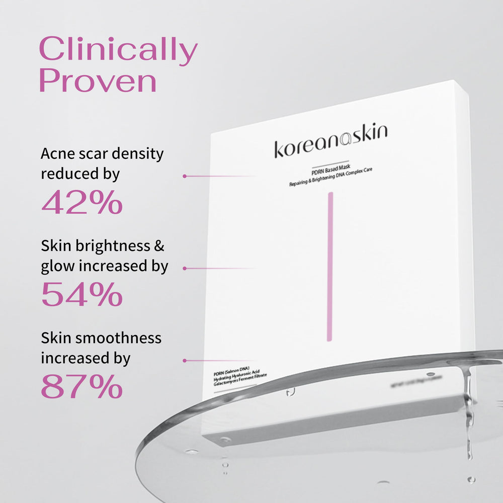 Koreana Skin ingredient bottles with hyaluronic acid and PDRN highlighting nourishment