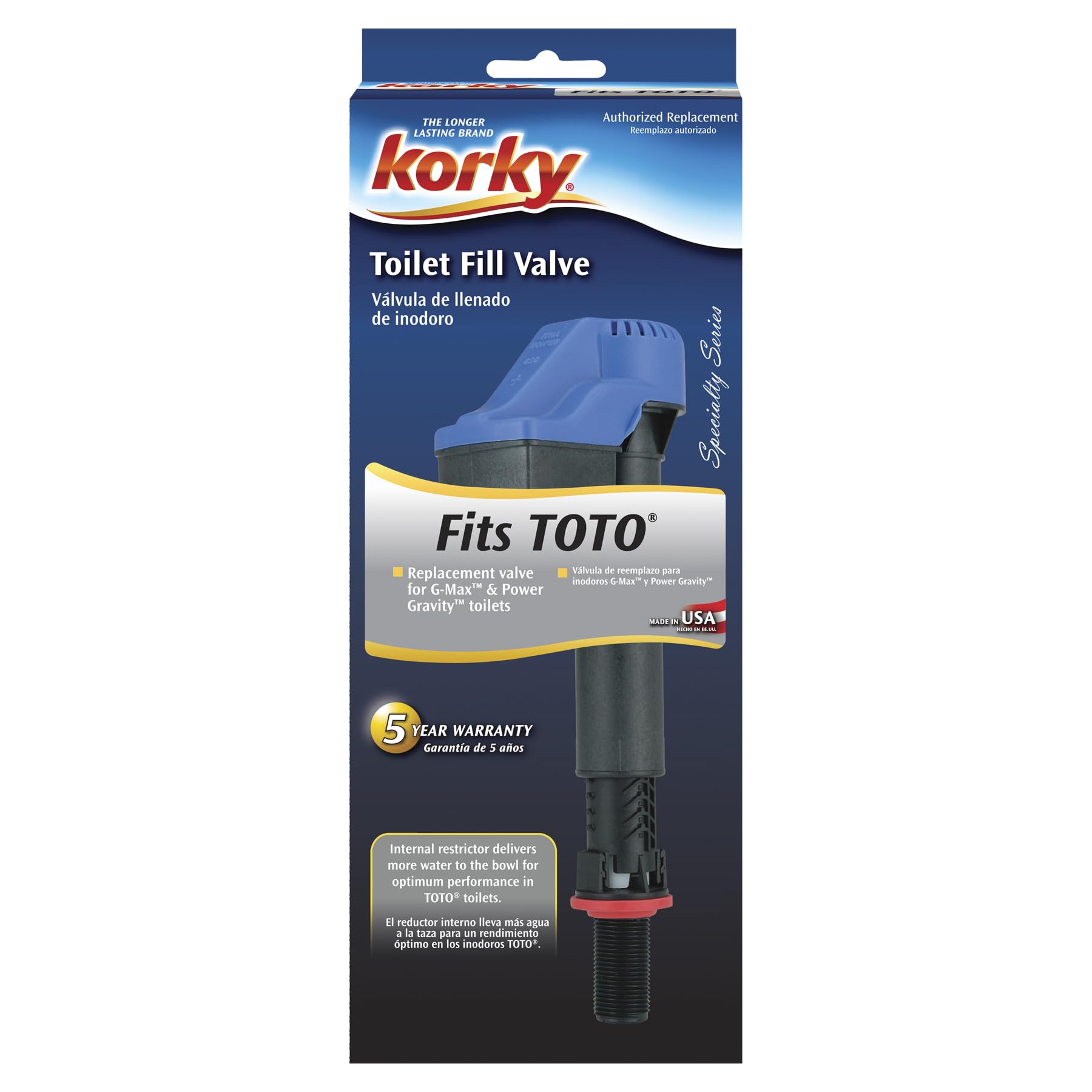 Korky twist-lock height adjustment showing tools-free sizing benefit
