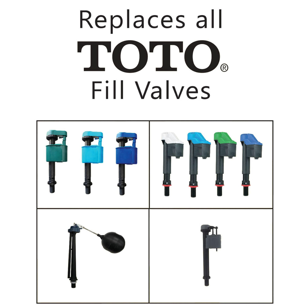 Korky valve installed in a TOTO tank demonstrating quiet, reliable refill performance