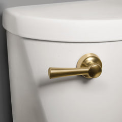 Korky close-up of brushed gold handle finish highlighting corrosion resistance