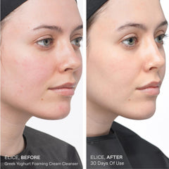 KORRES foam on hand illustrating gentle effective cleansing