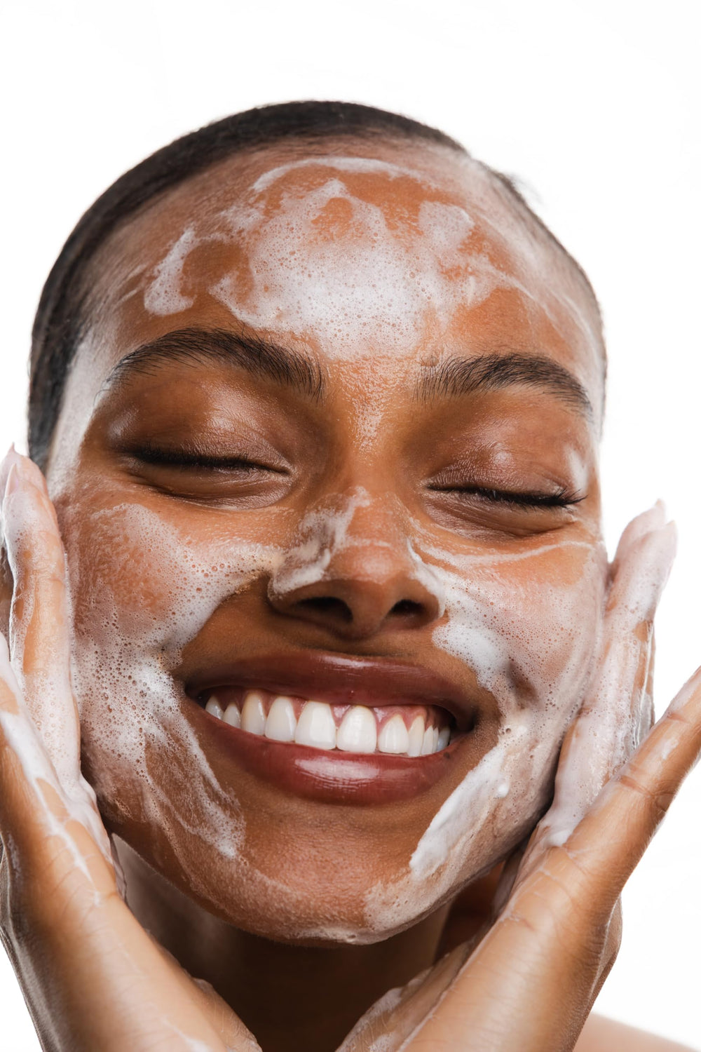 KORRES cleanser on bathroom shelf in lifestyle scene for daily routine