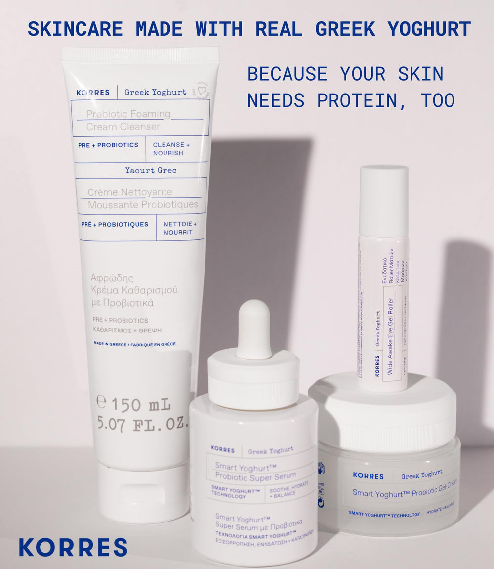 KORRES step-by-step usage images showing easy morning and night use