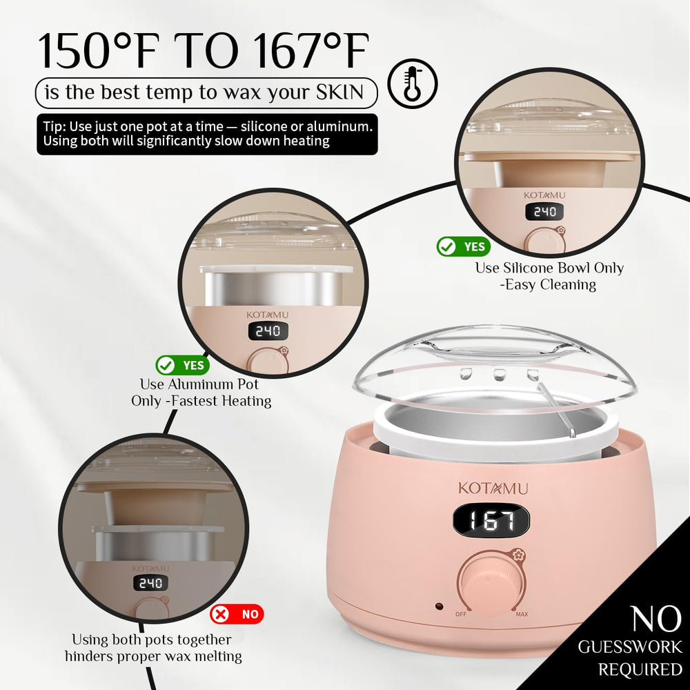 KOTAMU temperature dial and indicator light demonstrating precise heat control benefit