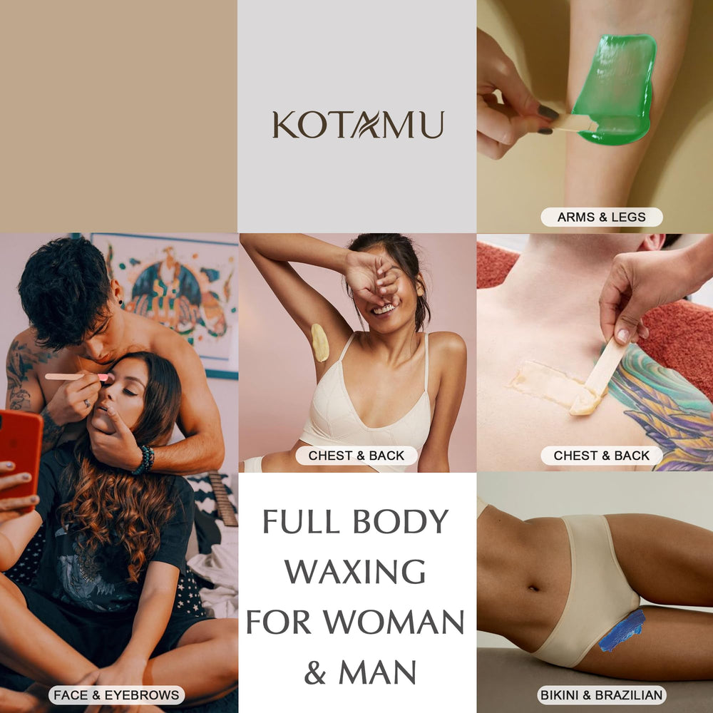 KOTAMU wax texture close-up highlighting plant extracts for gentler skin