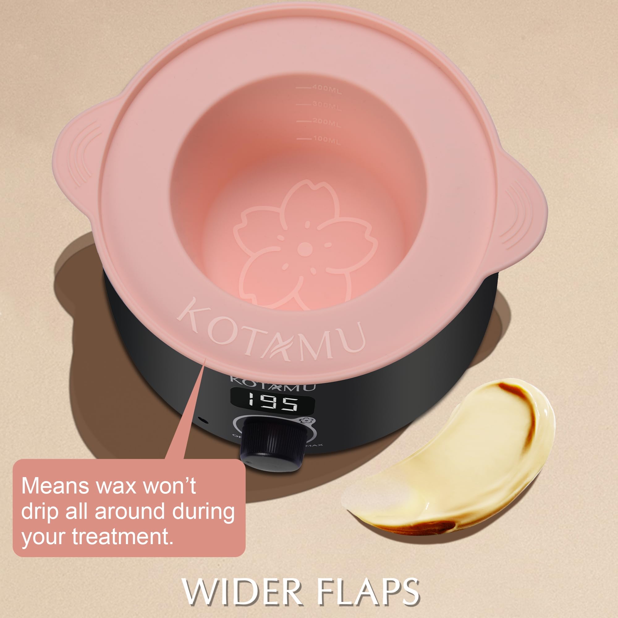 KOTAMU wax in use on bikini area demonstrating smooth professional results