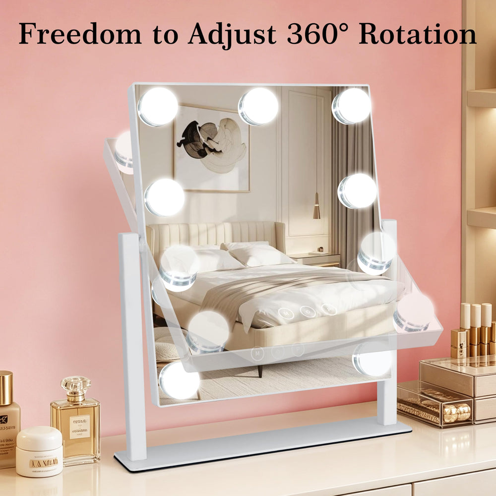 Kotdning mirror styled on vanity in bedroom for practical decor benefit