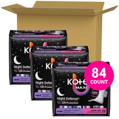 Kotex back-expanded pad illustrating larger back coverage for leak protection