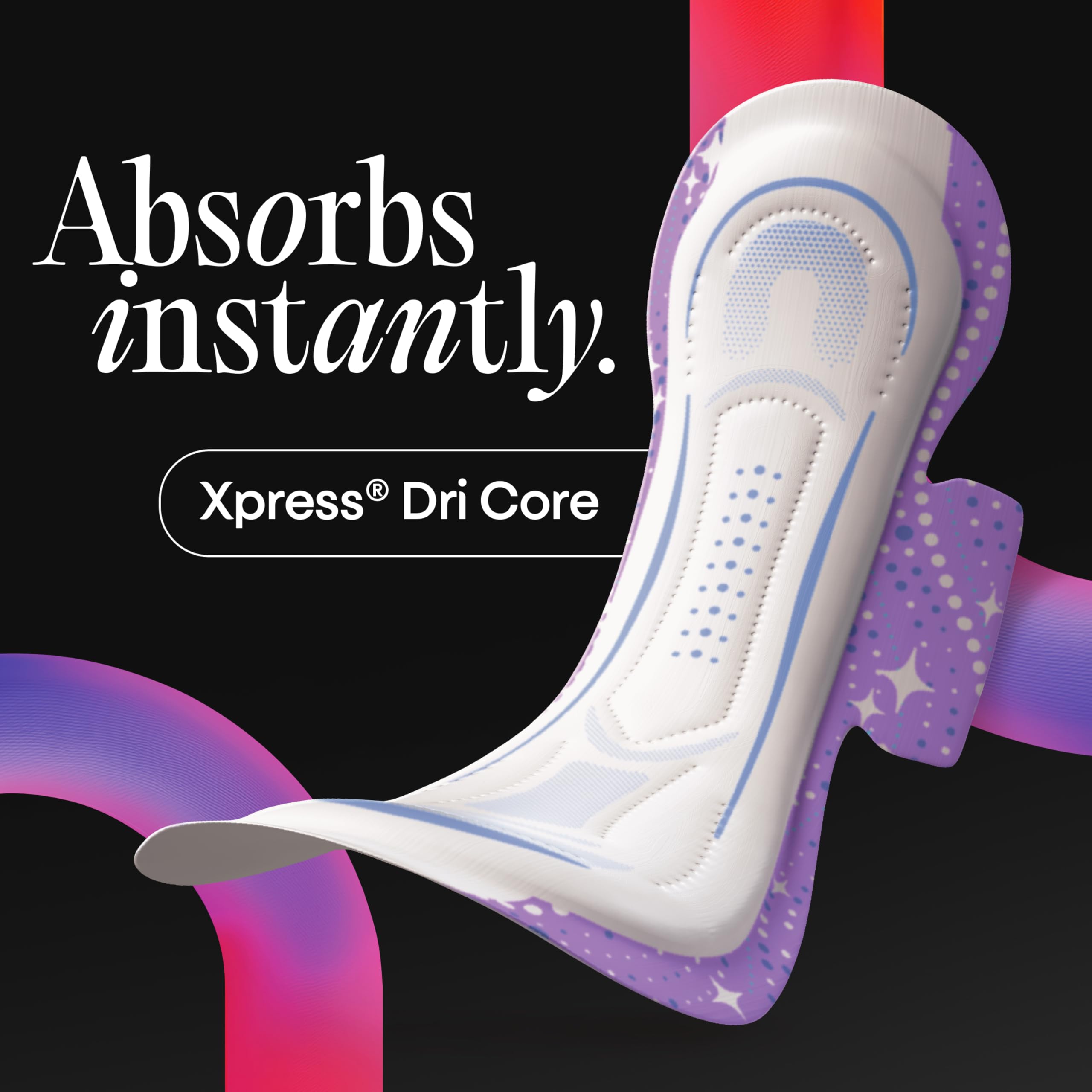 Kotex soft-touch cover texture highlighting breathable comfort on skin