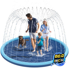 KOXOBET full front view of splash pad showing size and family-friendly play area benefits