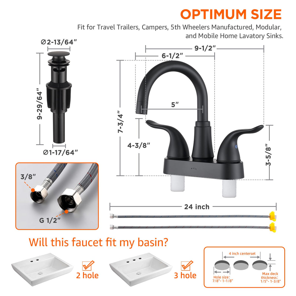 KPW gooseneck spout closeup highlighting 360-degree swivel and reach benefit