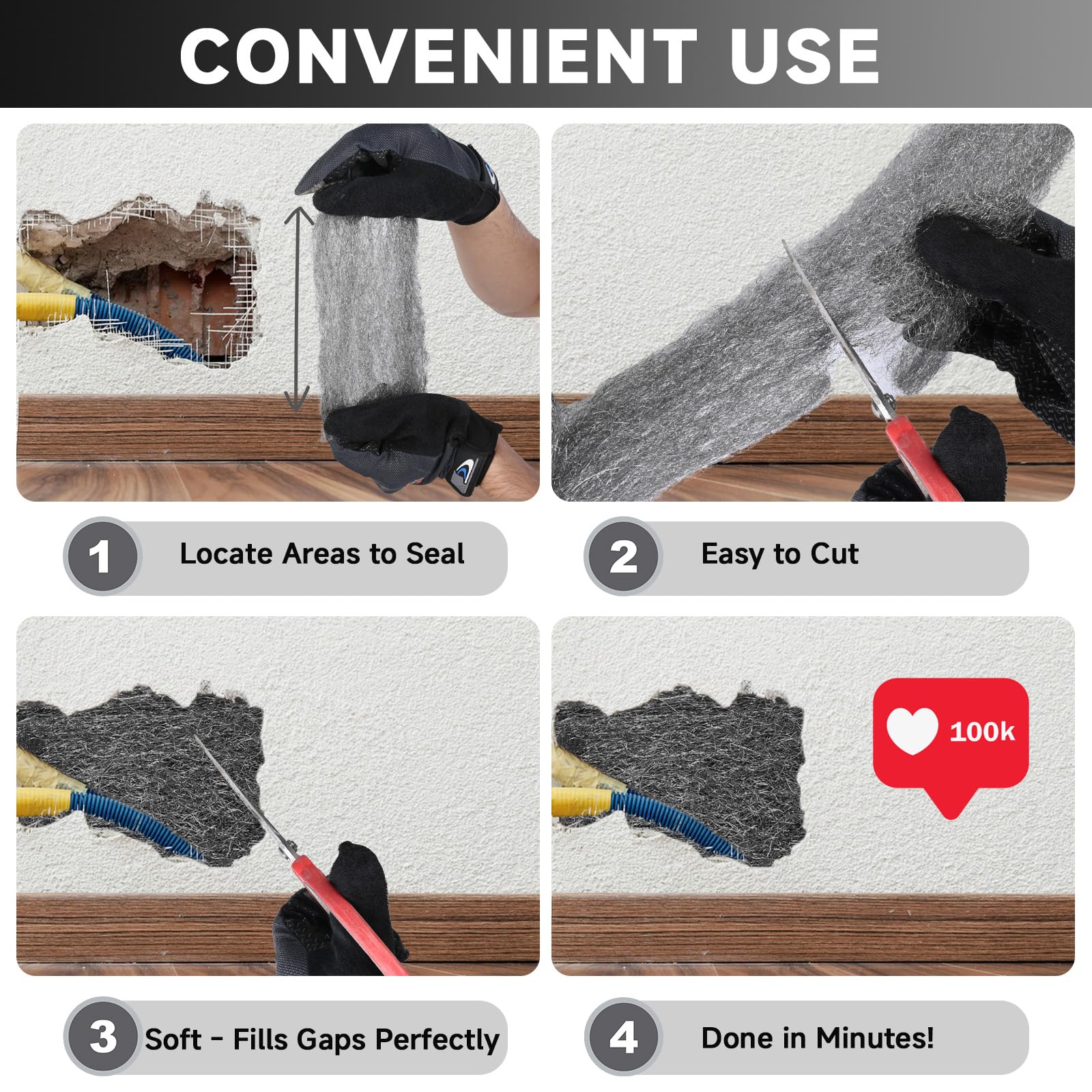 KQCXIK steel wool used to sand metal showing cleaning and finishing benefit