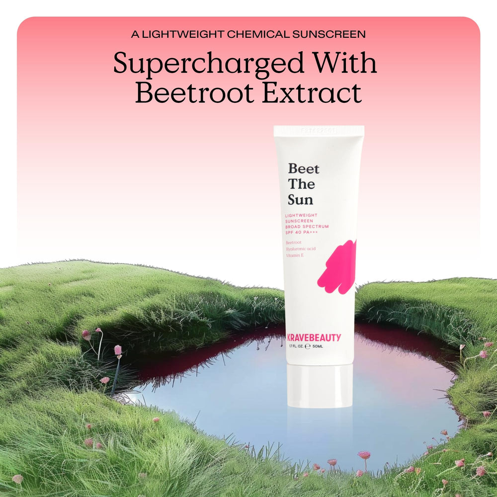KraveBeauty beet root extract ingredient shot highlighting antioxidant skin support
