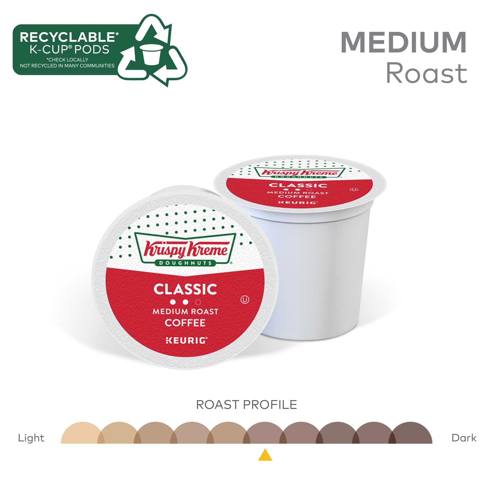 Brewed Krispy Kreme cup top view with clear color and aroma appeal