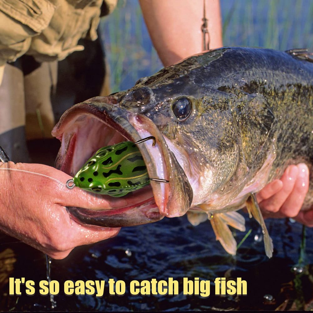 KRLAO frog lure floating on water surface demonstrating topwater action