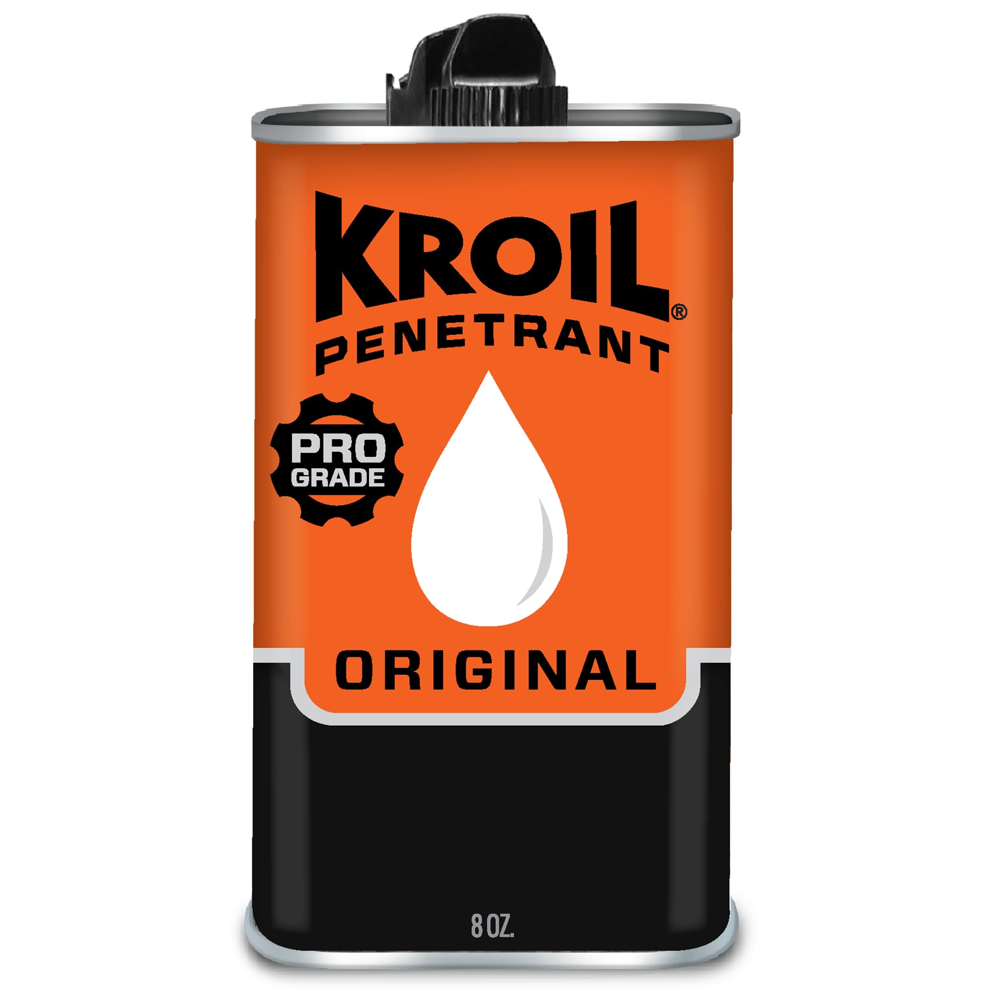 KROIL drip can front view showing compact container and easy control