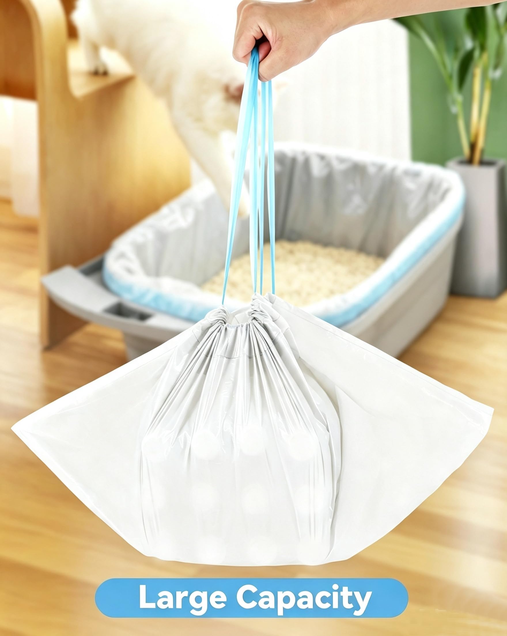 KropBom sealed filled bag showing leak-proof edges and odor control