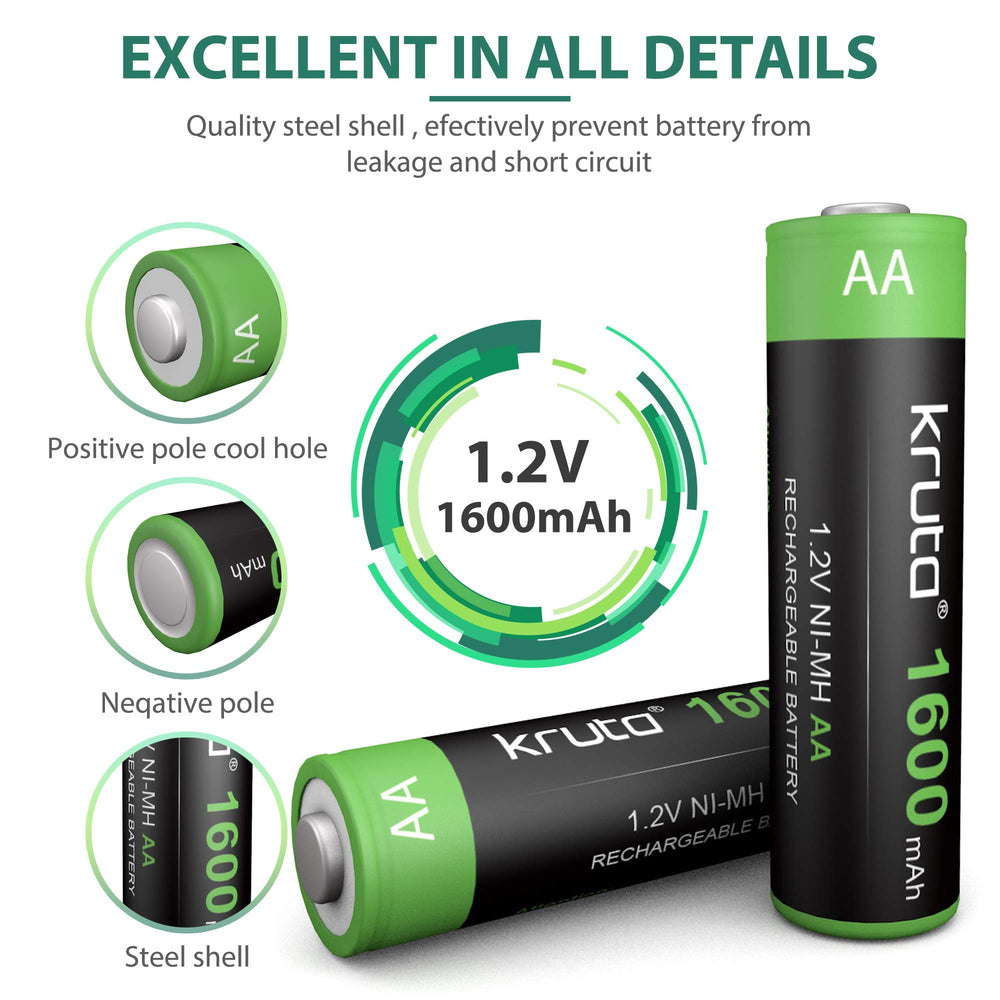 Kruta batteries powering outdoor pathway lights in evening garden scene for ambiance