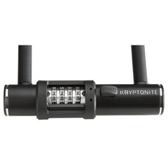 Kryptonite view of 4-digit combination dial for keyless convenience