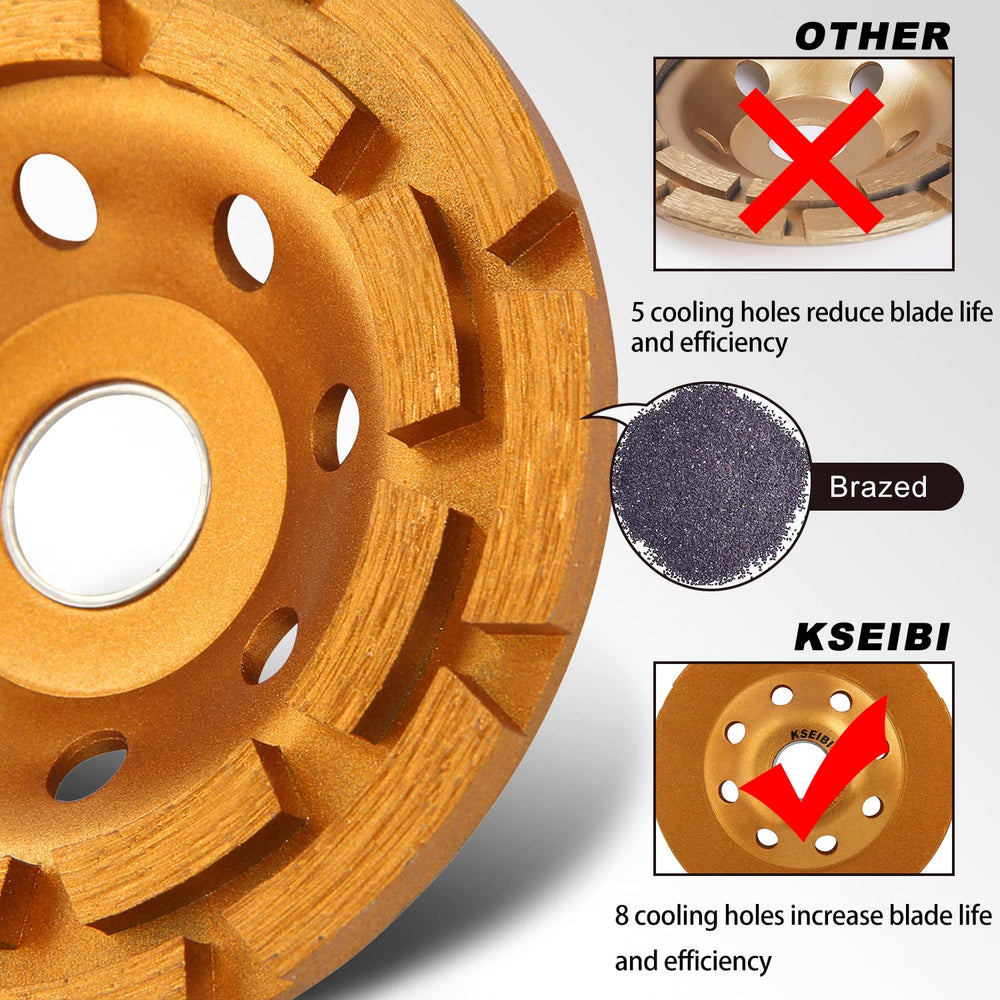 KSEIBI in-use grinding concrete demonstrating rapid surface removal and efficiency
