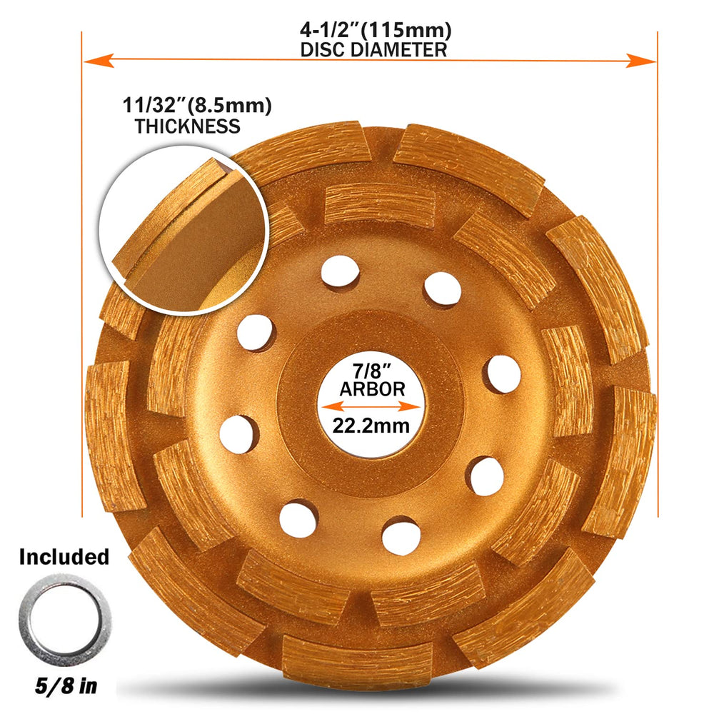 KSEIBI new versus worn wheel comparison illustrating remaining segment life and replacement timing