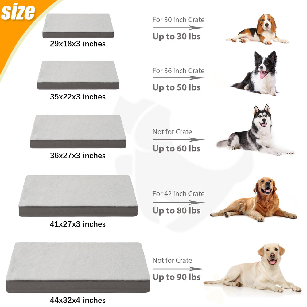 KSIIA mattress placed inside a dog crate showing secure fit and stability