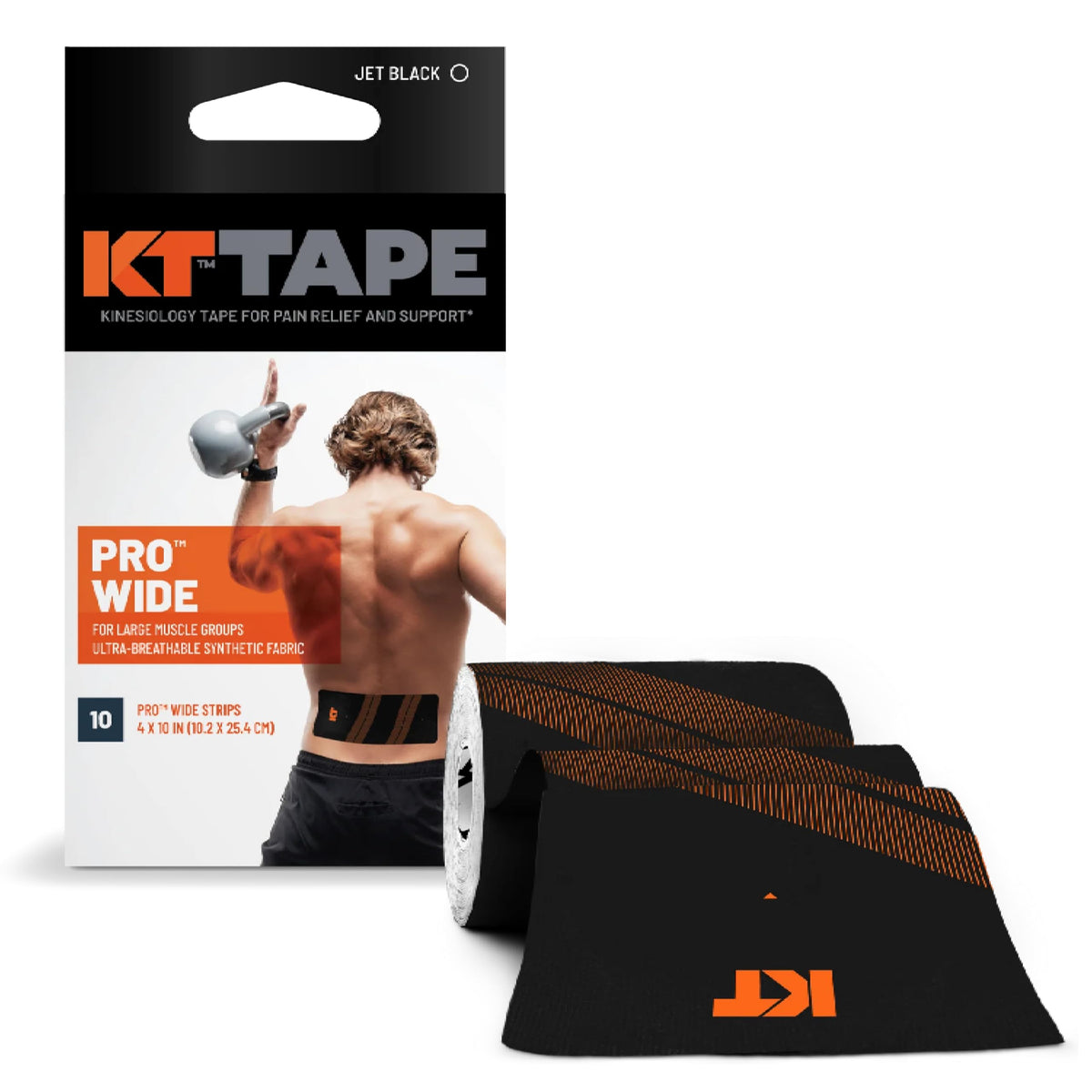 KT Tape Pro showing front packaging and product count for quick identification and confidence