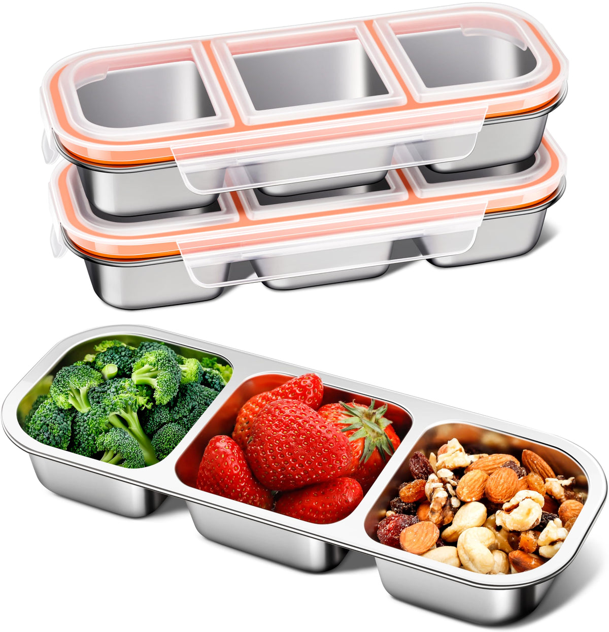 KTKUDY front view of three-pack containers showing size and design benefits