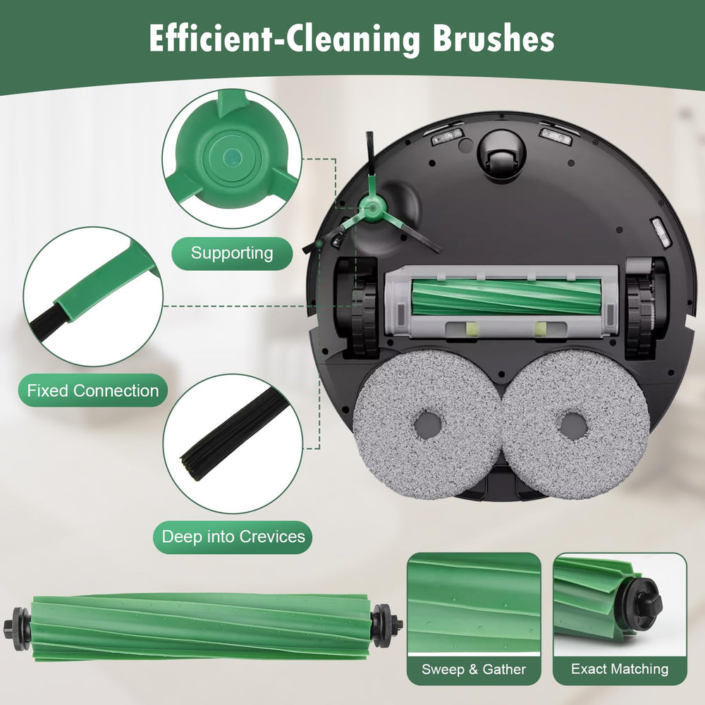 KTNAid side brushes angled for edge cleaning demonstrating reach and floor protection