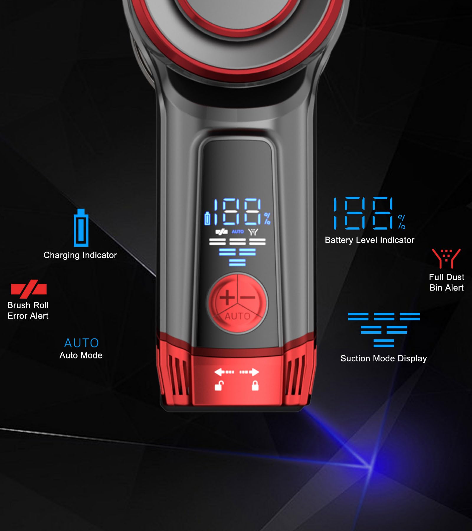KTTLDRN K25 motorized floorhead close-up highlighting LED lights for dark corners