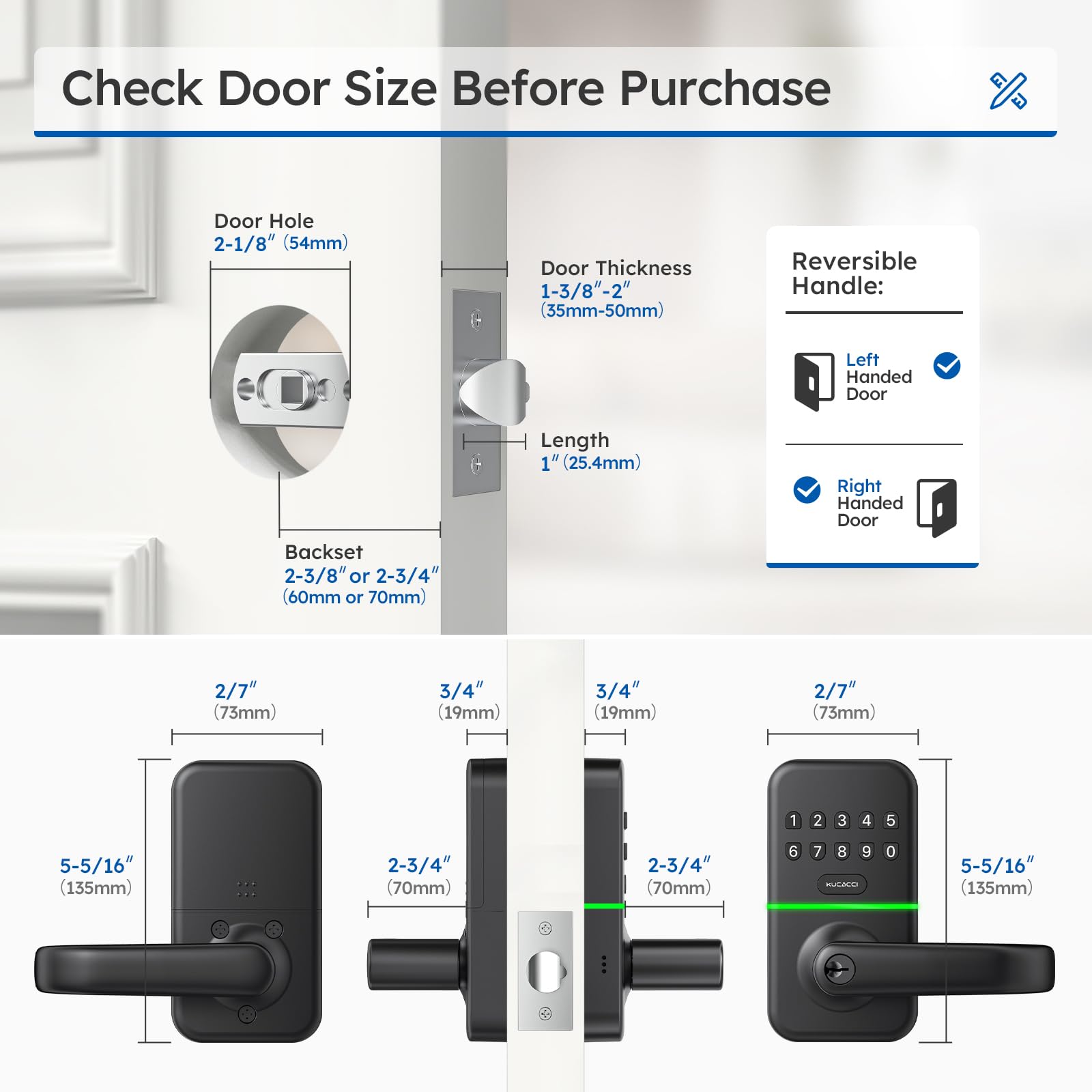 KUCACCI mechanical key backup detail giving emergency access peace