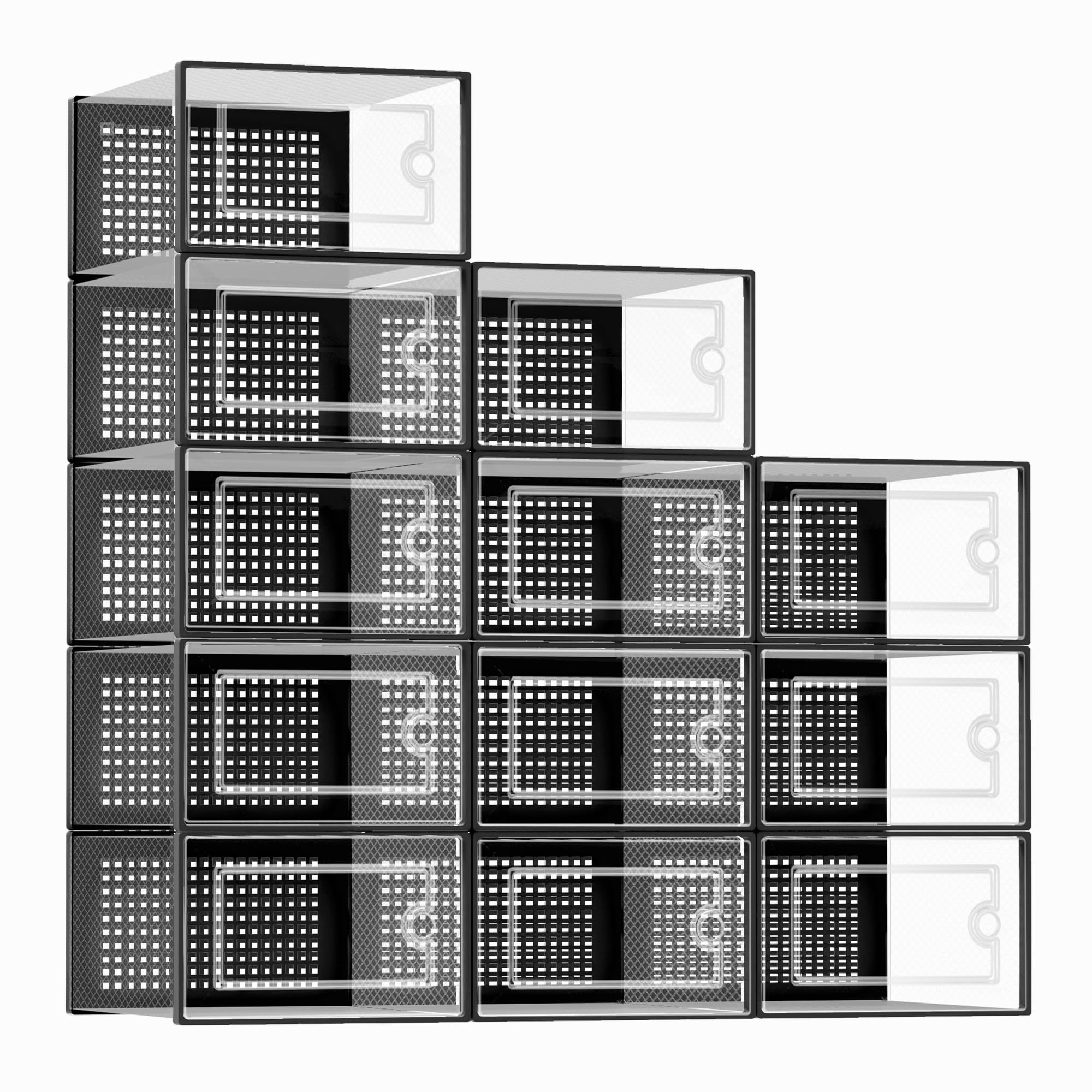 Kuject clear front packaging 12-pack showing neat storage and quick selection