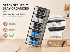 Kuject open box with shoes showing protected storage and dust reduction