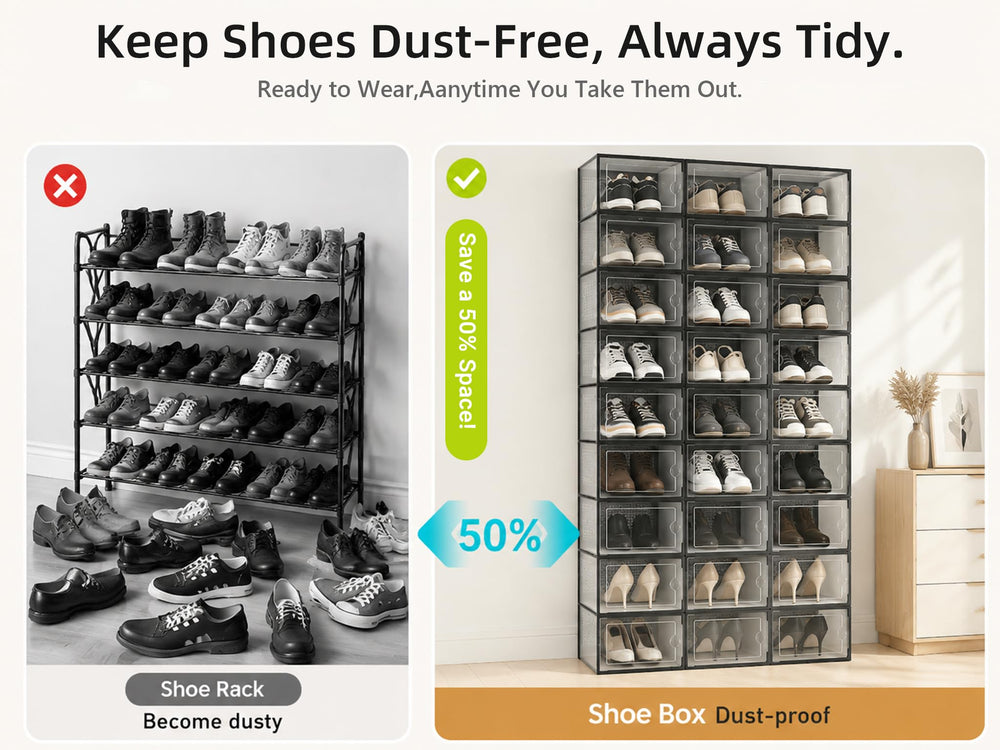 Kuject size comparison with boot and sneaker showing X-large capacity