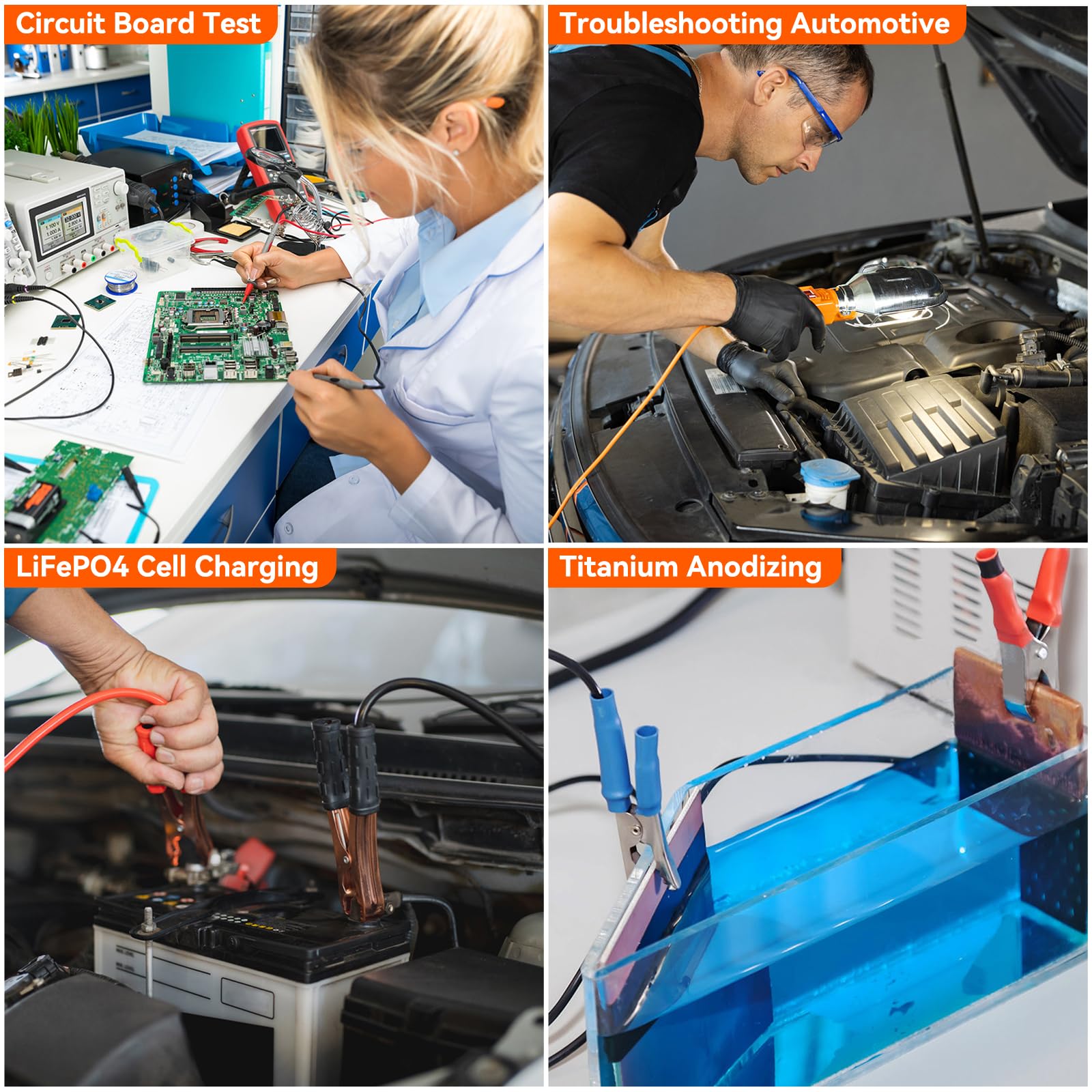 Kungber on a workbench powering test gear showing compact reliable performance