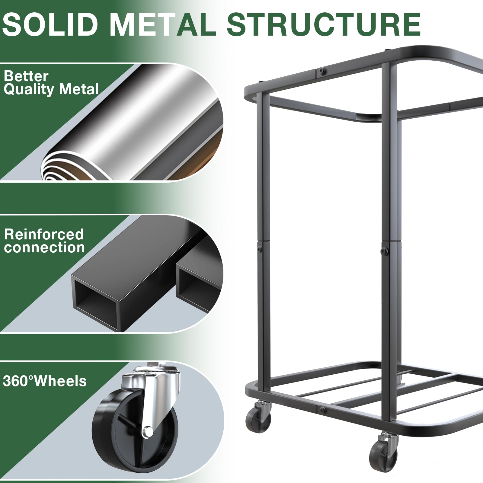 kunlabori four caster wheels with brake locks for safe mobility