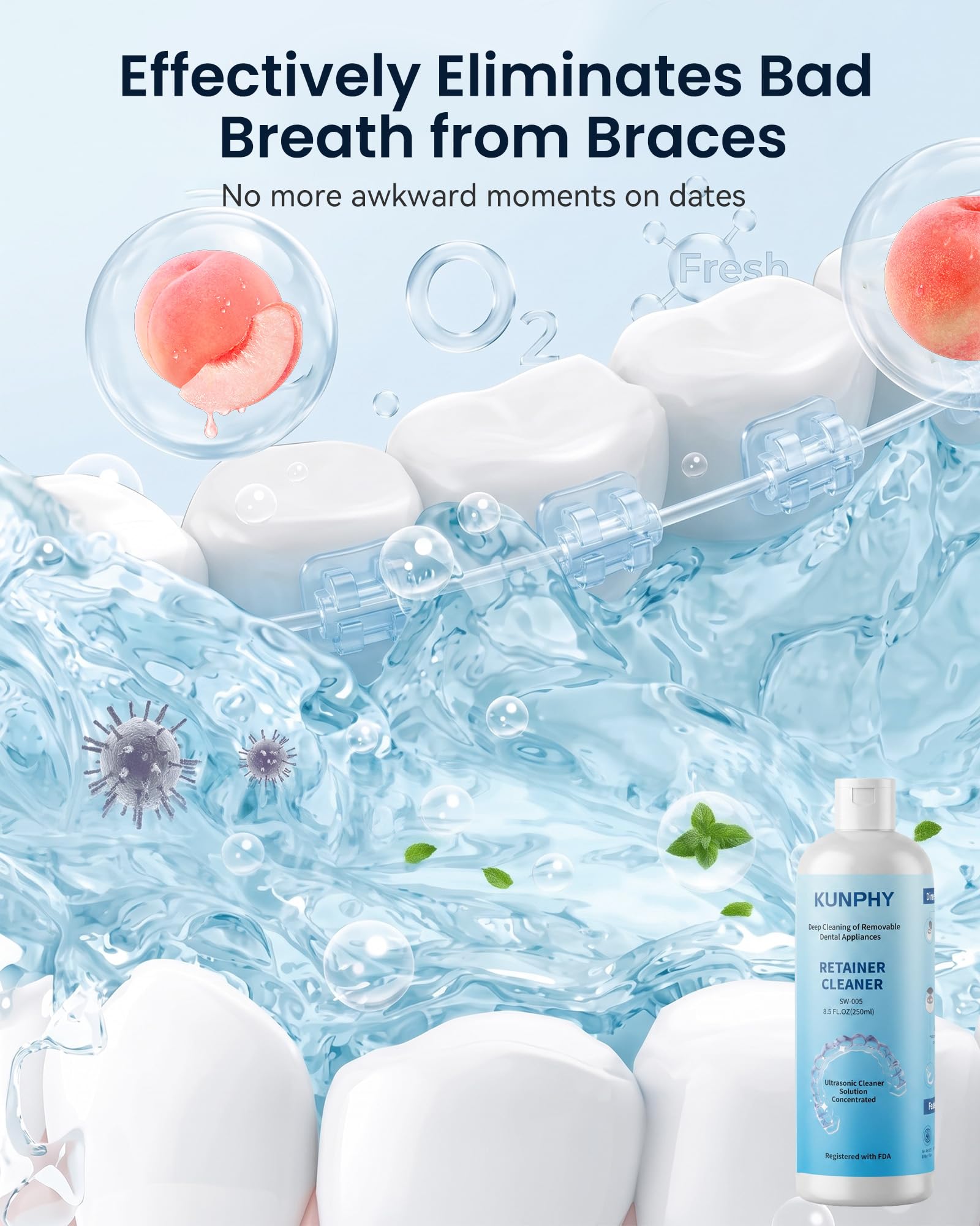 kunphy mouthguard in a sink setting showing refreshed hygiene benefit