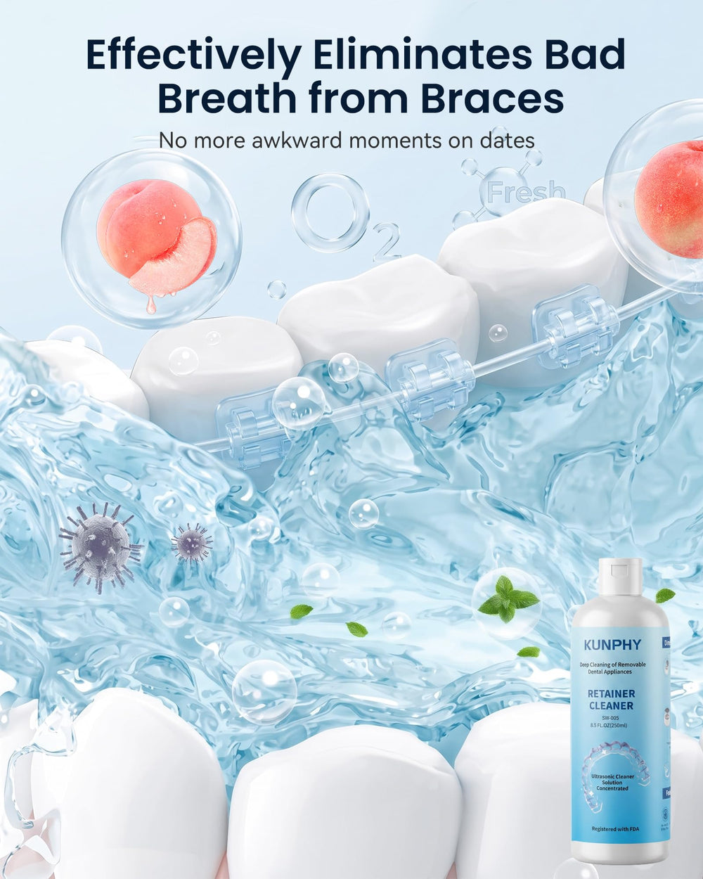kunphy mouthguard in a sink setting showing refreshed hygiene benefit
