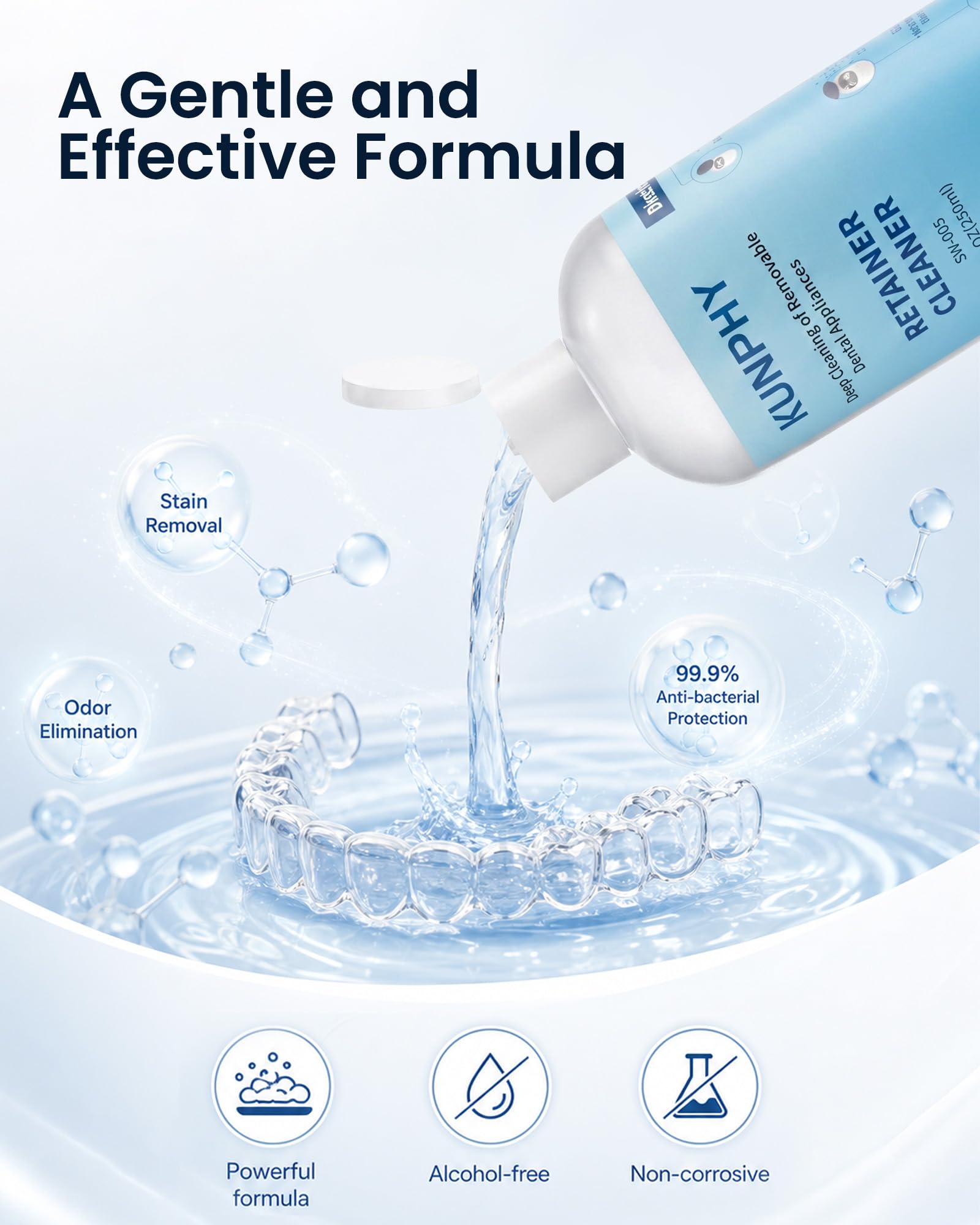 kunphy solution being poured to display texture and precise dosing benefit