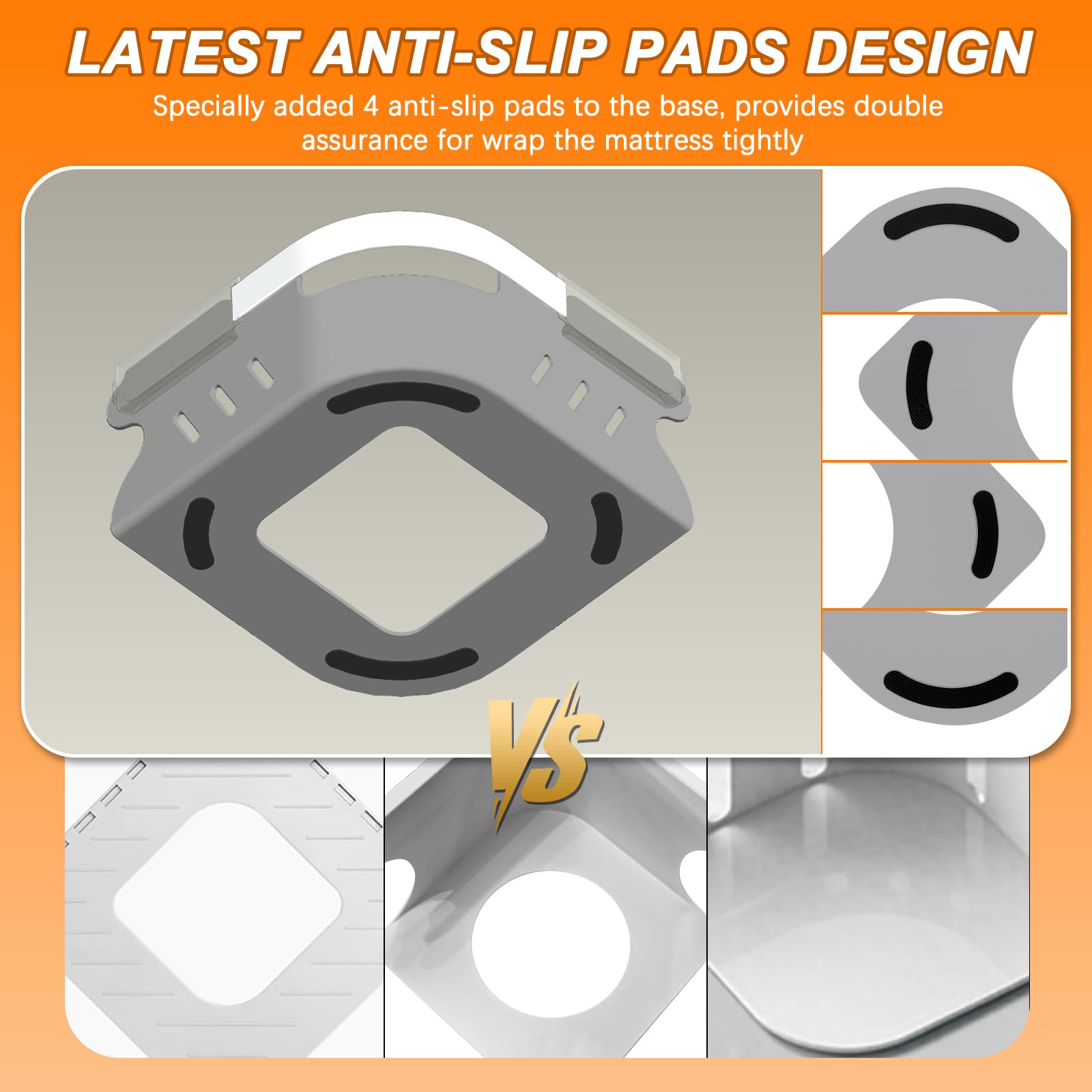 KUODIEOR in use on queen mattress keeping fitted sheet taut