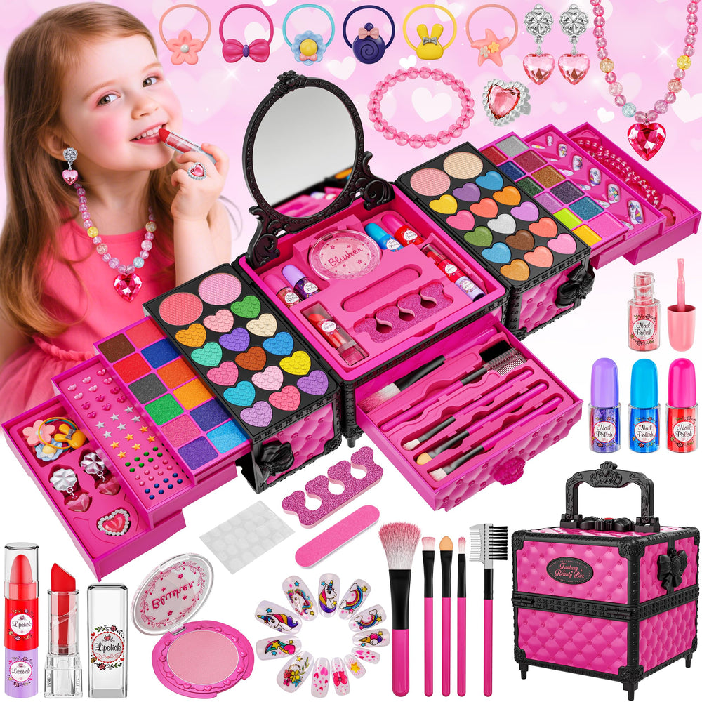 Kuovei front vanity box open showing organized kit and easy storage benefit
