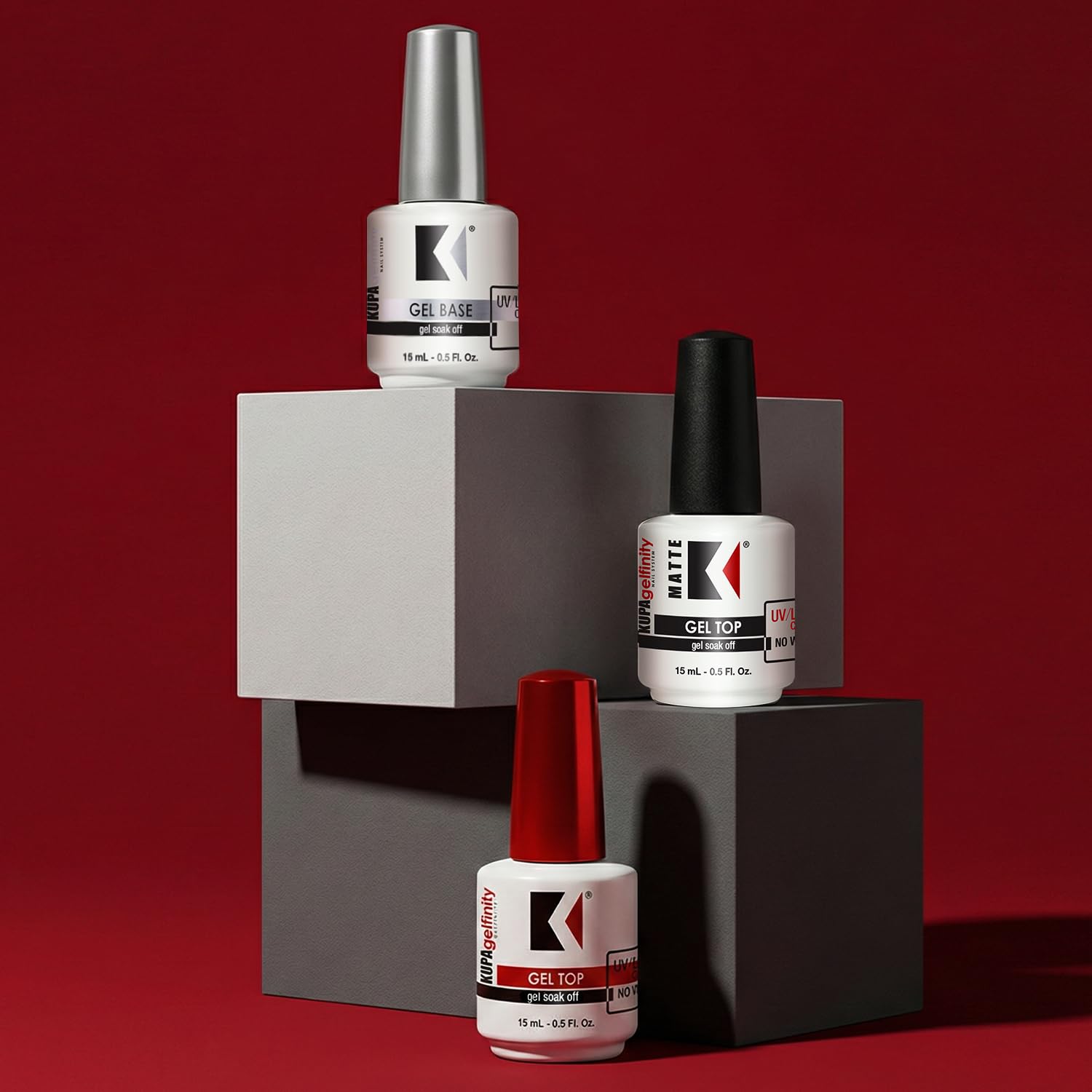 KUPA Gelfinity soak-off removal setup demonstrating easy acetone-based removal