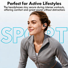 kurdene earbuds worn by runner outdoors, illustrating secure fit during exercise