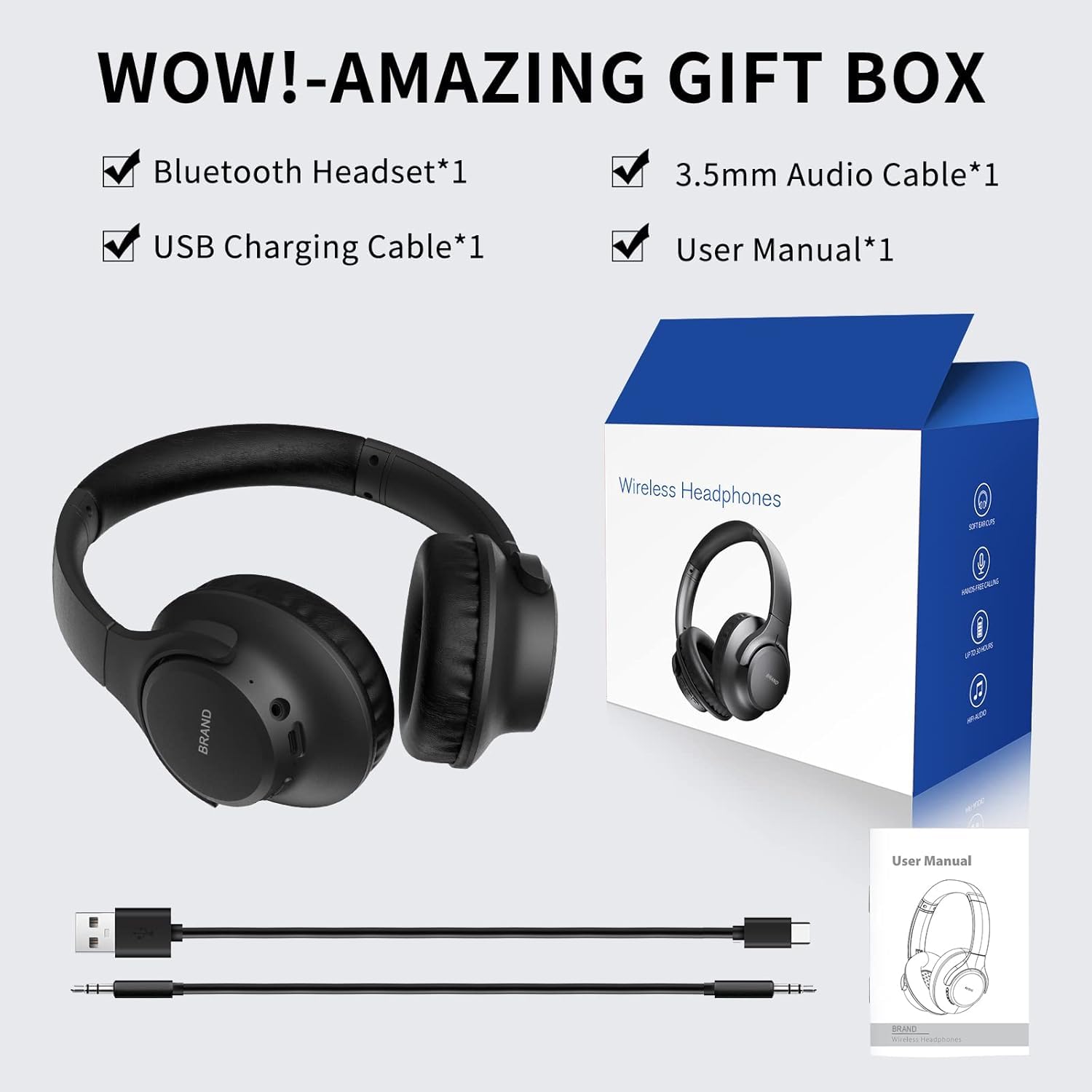 KVIDIO package with USB cable, 3.5mm cable, and user manual included