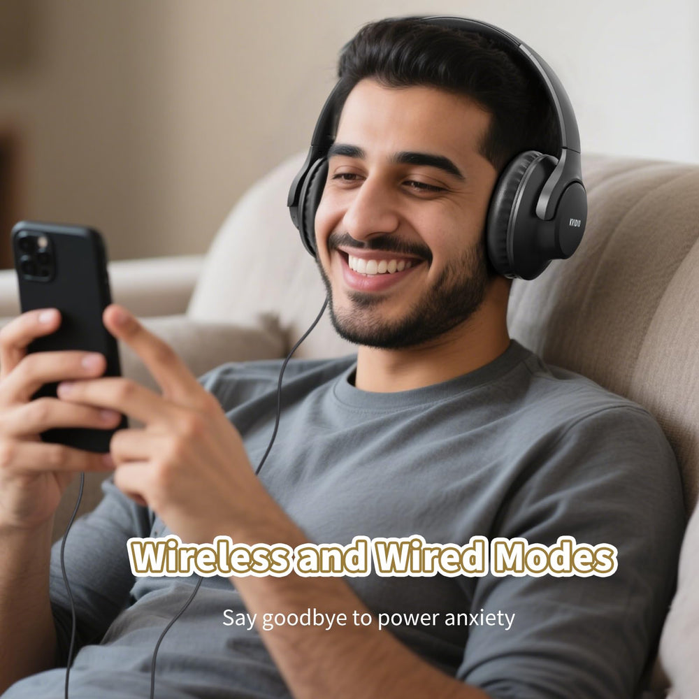 KVIDIO connected via 3.5mm cable for continuous playback convenience