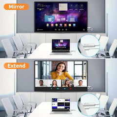 KVZOO receiver plugged into living room TV for wireless 1080p playback