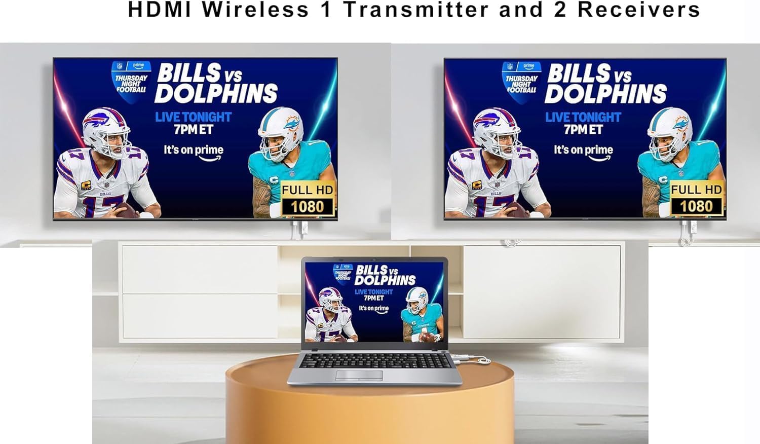 KVZOO receiver side ports with HDMI and USB power for simple connections