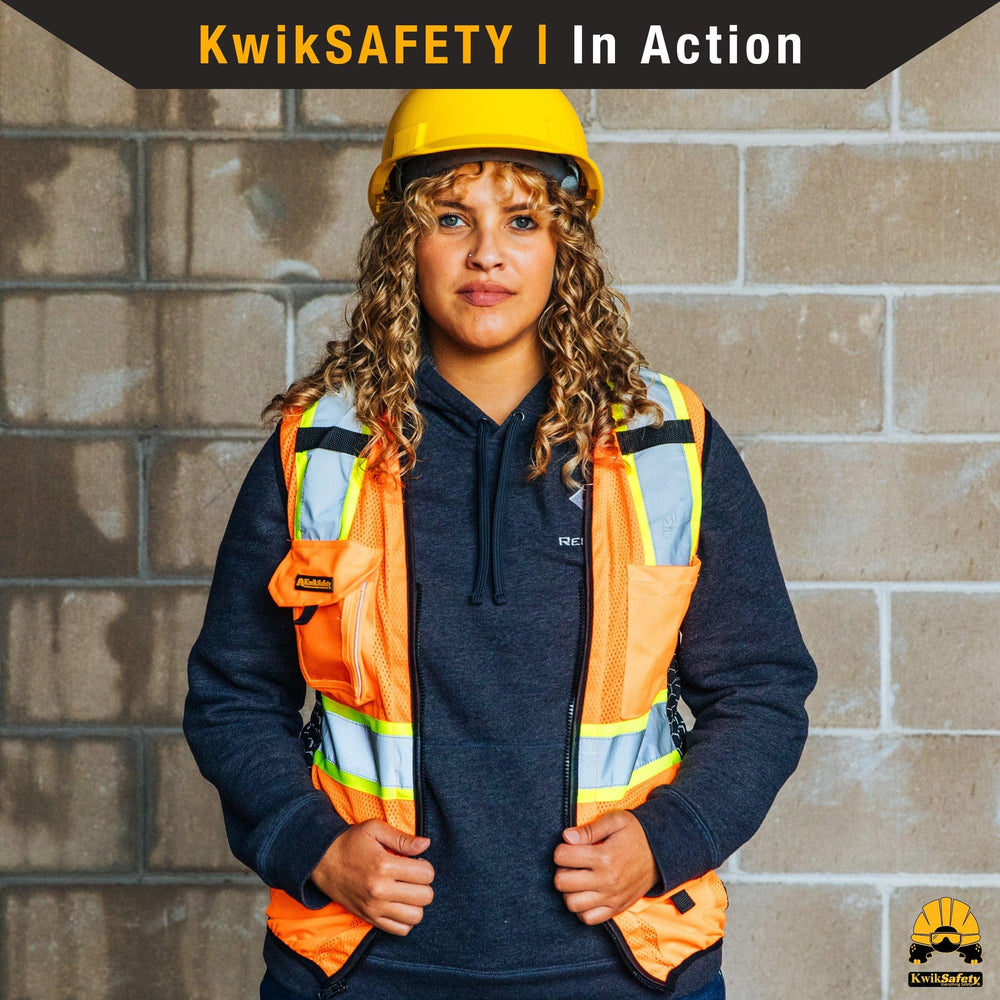 KwikSafety night-time reflectivity demo showing strong retroreflective return under headlights
