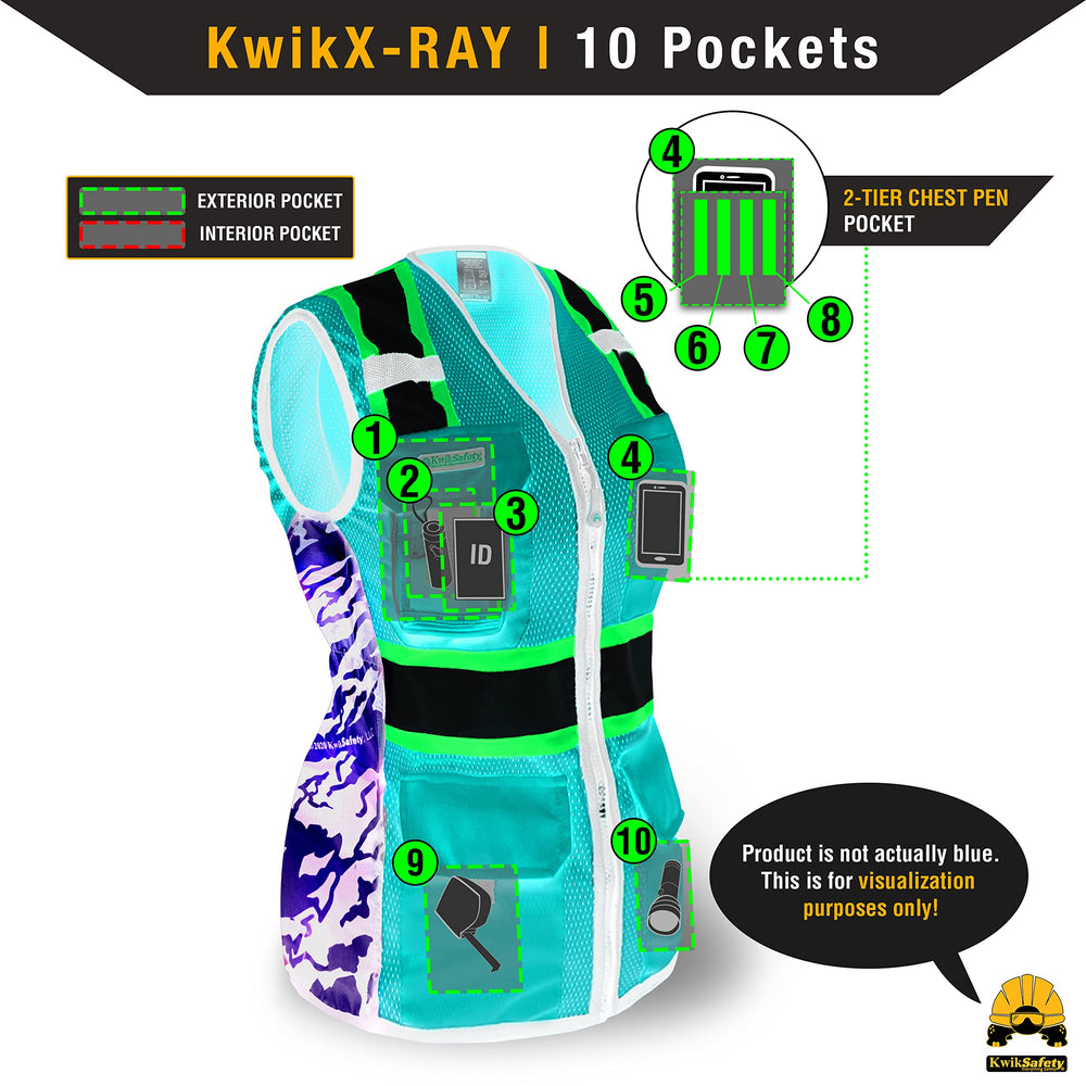 KwikSafety TIGER QUEEN in use at a construction site demonstrating on-job visibility benefit