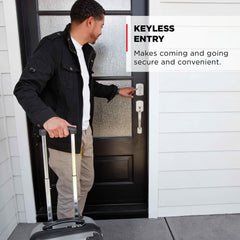 Kwikset profile view of latch and deadbolt demonstrating solid construction and fit